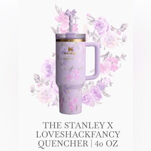 In hand- Stanley x Love Shack Fancy Quencher 40 oz Happy Thoughts